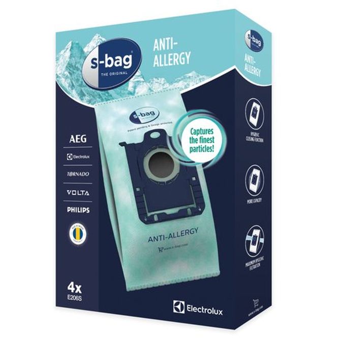 Hovedbilde S-bag Antiallergi Støvsugerposer